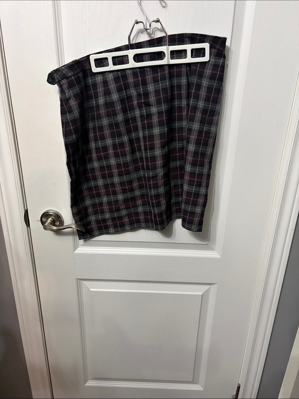 Ricki's Black and Gray Plaid Midi Skirt